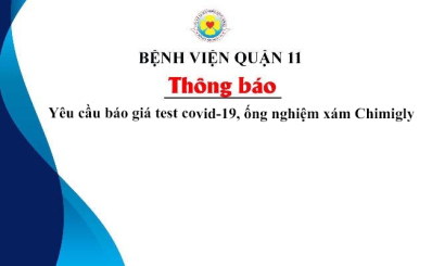 Thông báo Yêu cầu báo giá test covid-19, ống nghiệm xám Chimigly